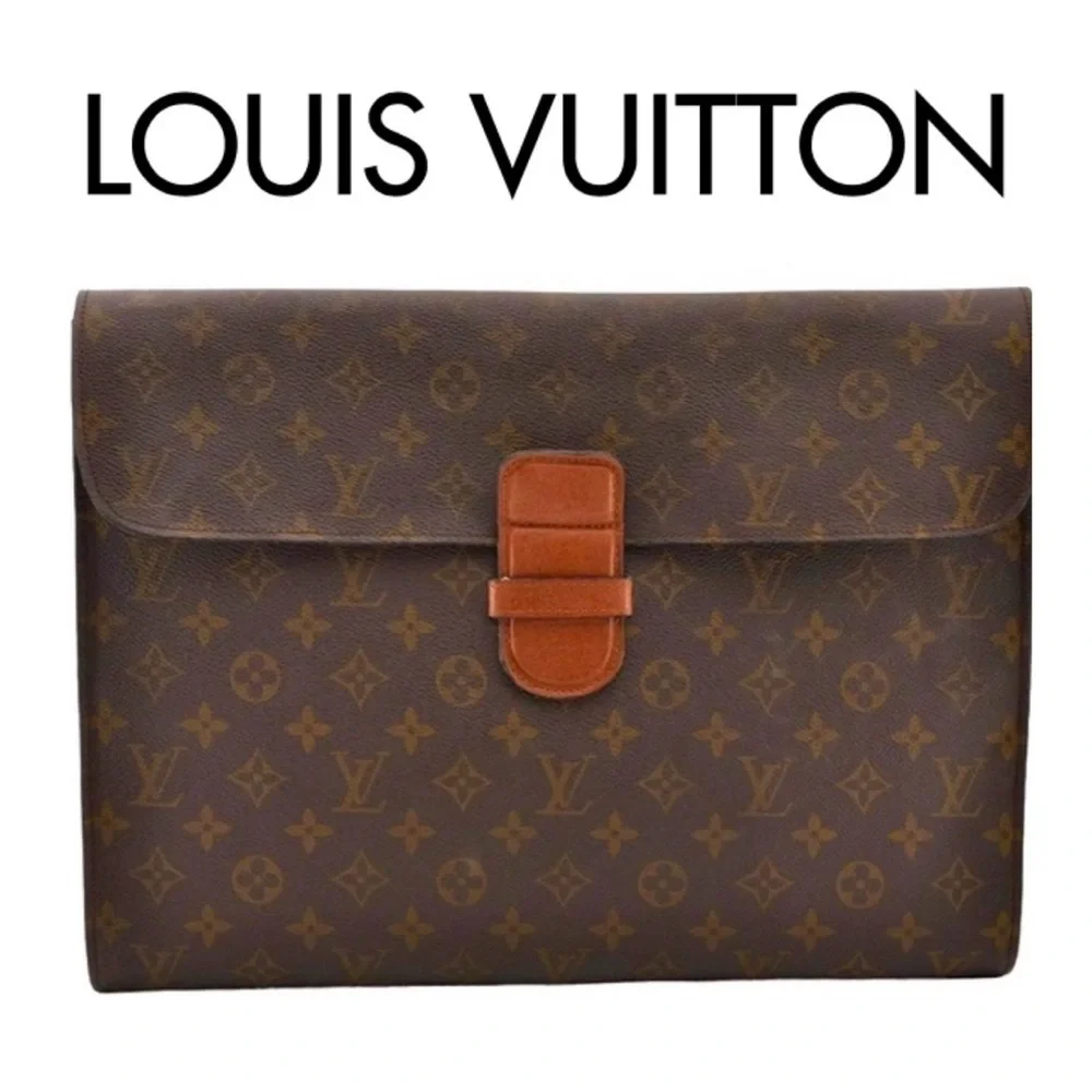 Louis Vuitton Monogram Poche Ministre Document Case Authentic Vintage 70s Model